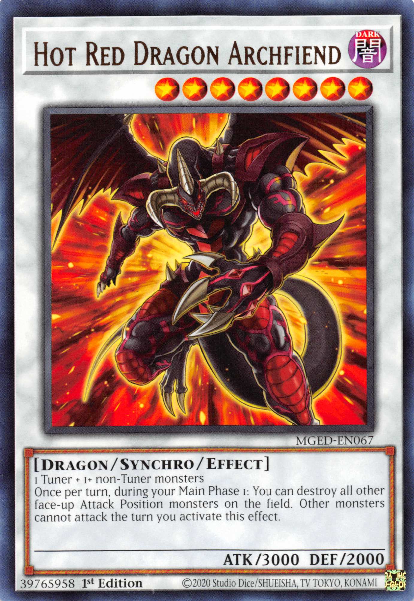 Hot Red Dragon Archfiend [MGED-EN067] Rare | Devastation Store