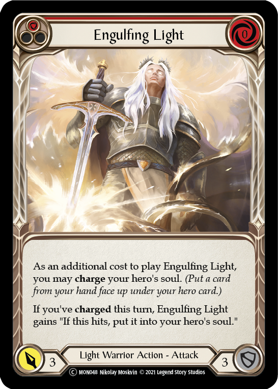 Engulfing Light (Red) (Rainbow Foil) [U-MON048-RF] Unlimited Edition Rainbow Foil | Devastation Store