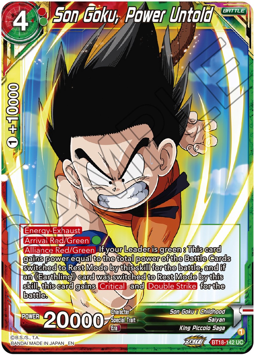 Son Goku, Power Untold (BT18-142) [Dawn of the Z-Legends] | Devastation Store