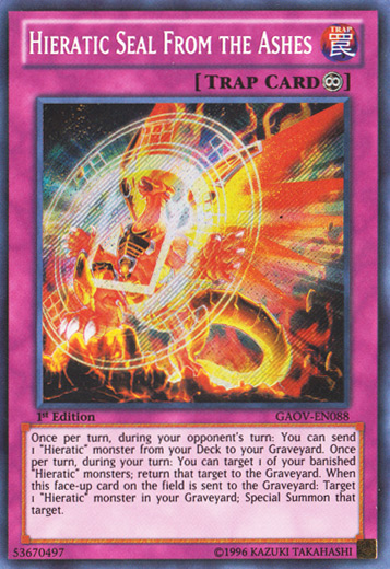 Hieratic Seal From the Ashes [GAOV-EN088] Secret Rare | Devastation Store