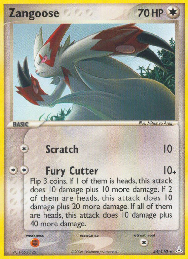 Zangoose (34/110) [EX: Holon Phantoms] | Devastation Store