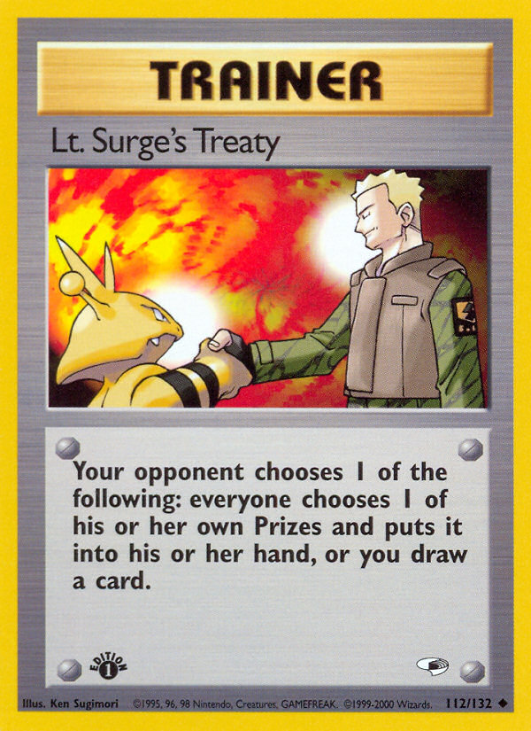 Lt. Surge's Treaty (112/132) [Gym Heroes 1st Edition] | Devastation Store