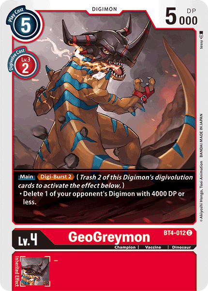 GeoGreymon [BT4-012] [Great Legend] | Devastation Store