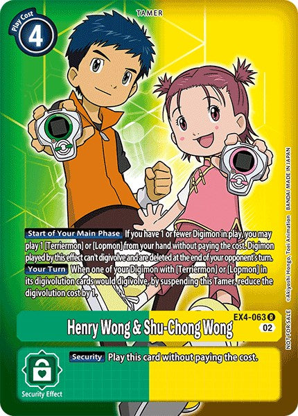Henry Wong & Shu-Chong Wong [EX4-063] (Alternate Art) [Alternative Being Booster] | Devastation Store