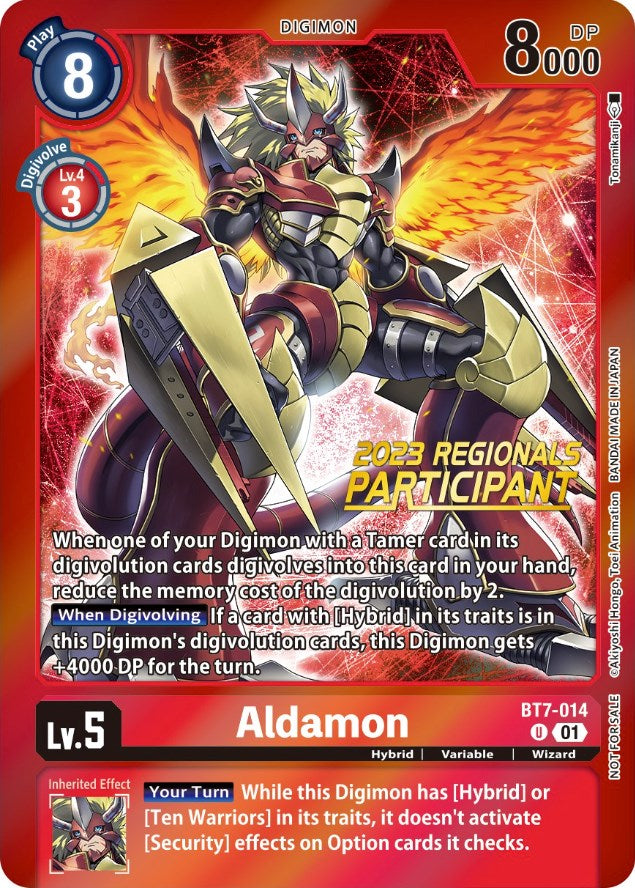 Aldamon [BT7-014] (2023 Regionals Participant) [Next Adventure Promos] | Devastation Store