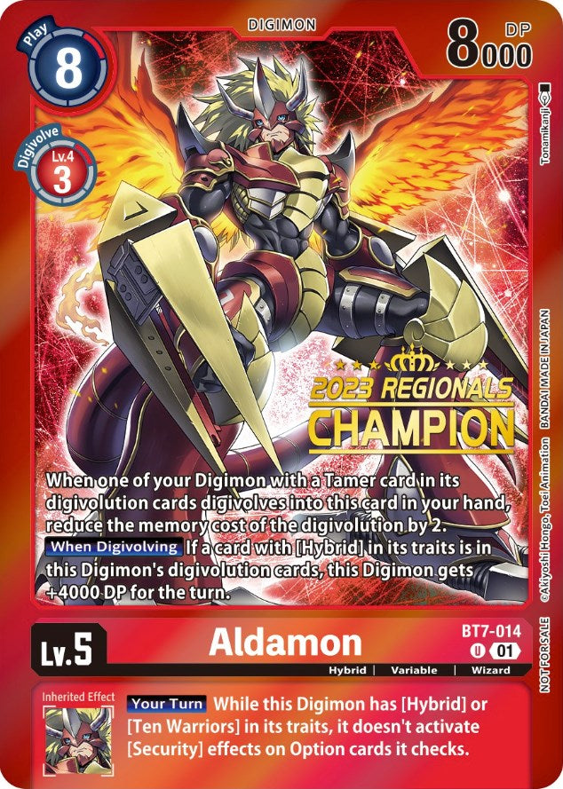 Aldamon [BT7-014] (2023 Regionals Champion) [Next Adventure Promos] | Devastation Store