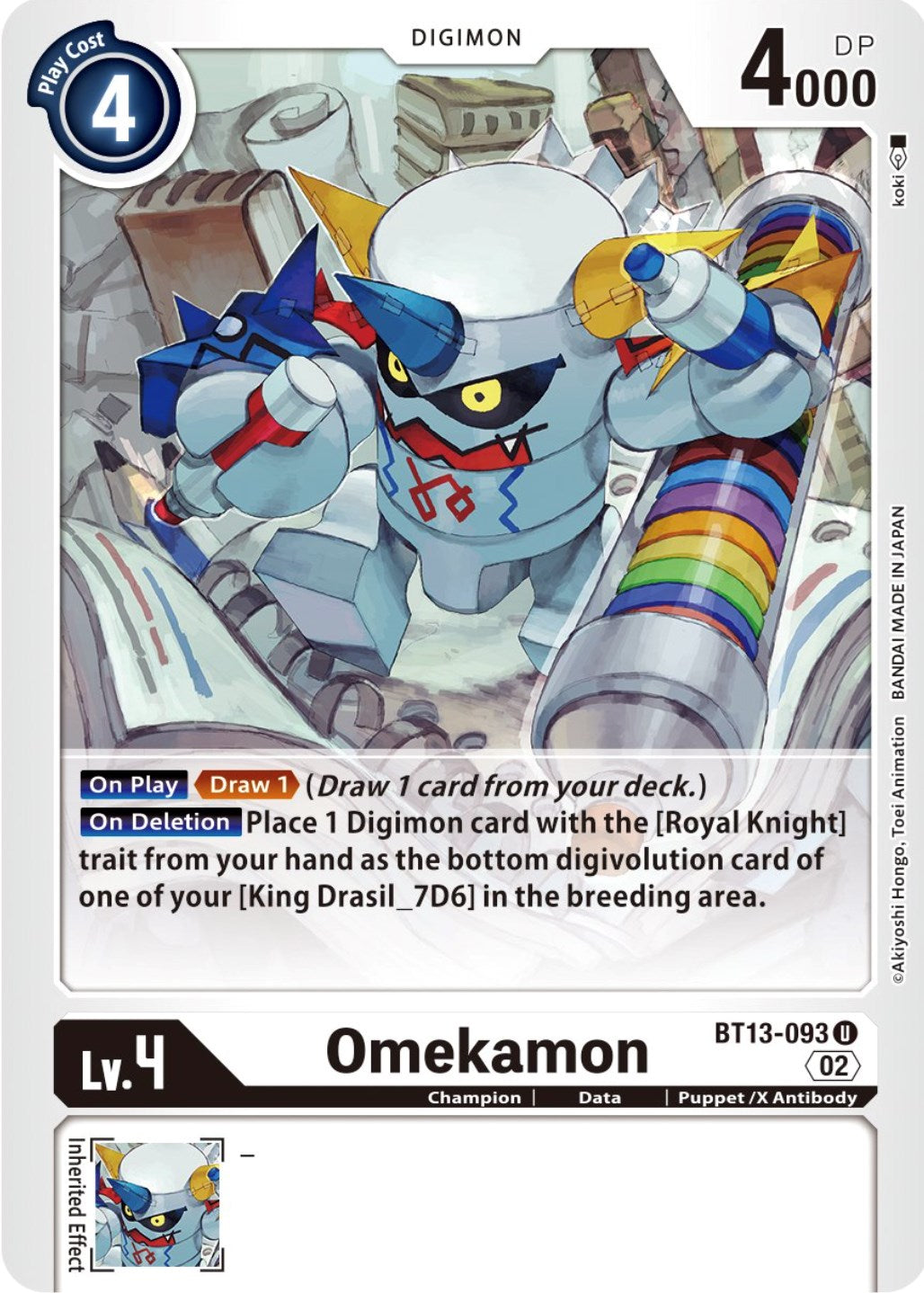 Omekamon [BT13-093] [Versus Royal Knights Booster] | Devastation Store