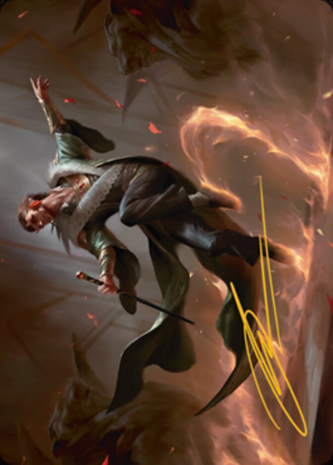 Fleetfoot Dancer Art Card (Gold-Stamped Signature) [Streets of New Capenna Art Series] | Devastation Store