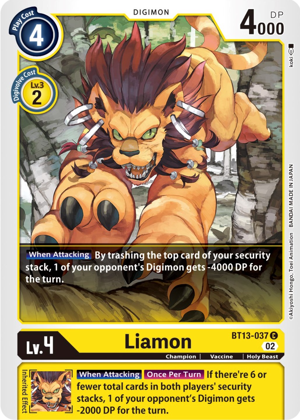 Liamon [BT13-037] [Versus Royal Knights Booster] | Devastation Store