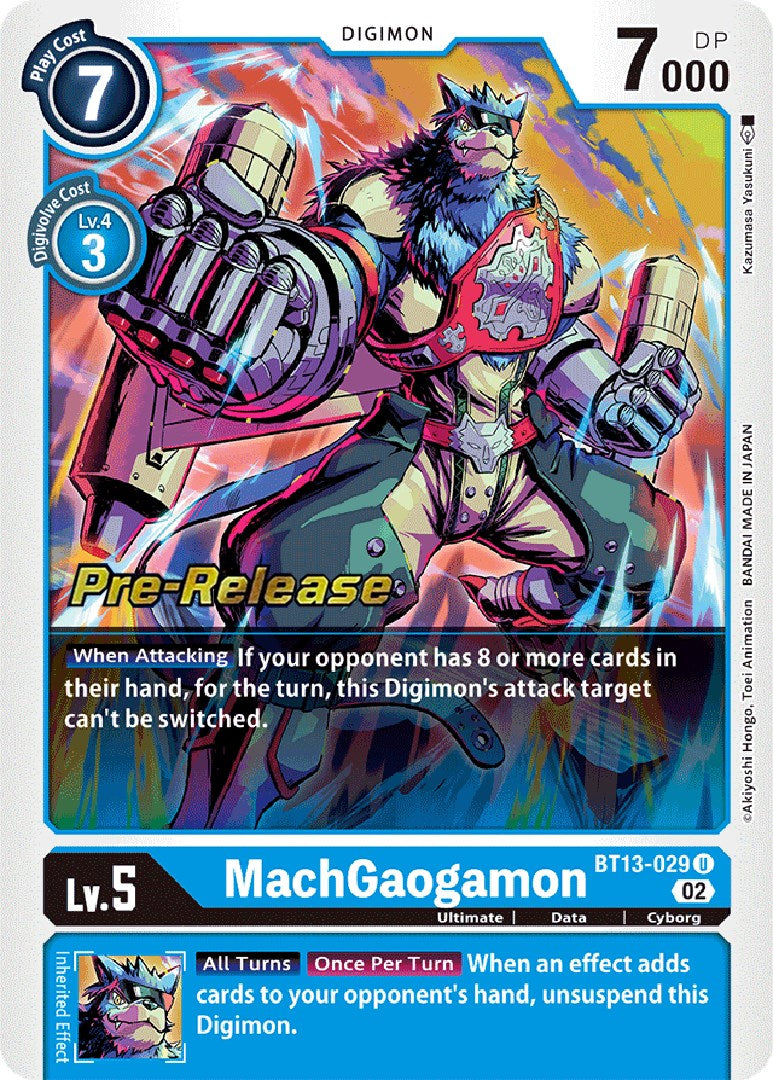 MachGaogamon [BT13-029] [Versus Royal Knight Booster Pre-Release Cards] | Devastation Store