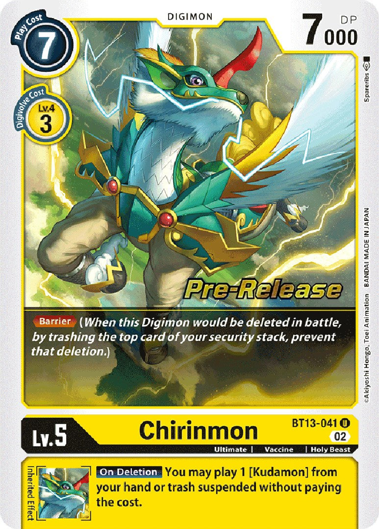 Chirinmon [BT13-041] [Versus Royal Knight Booster Pre-Release Cards] | Devastation Store