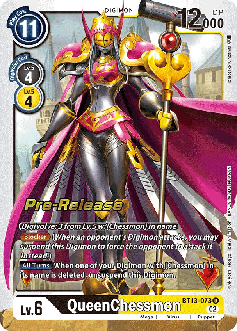 QueenChessmon [BT13-073] [Versus Royal Knight Booster Pre-Release Cards] | Devastation Store