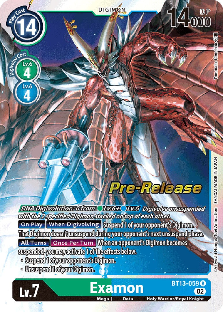 Examon [BT13-059] [Versus Royal Knight Booster Pre-Release Cards] | Devastation Store