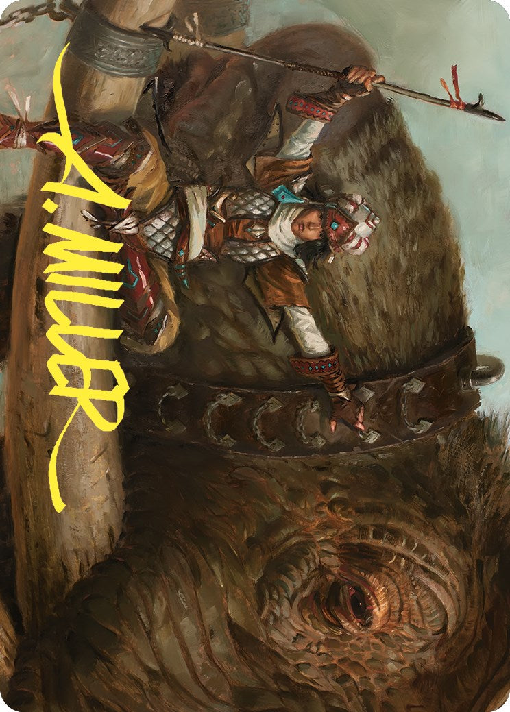 Tuskguard Captain Art Card (Gold-Stamped Signature) [Commander Masters Art Series] | Devastation Store