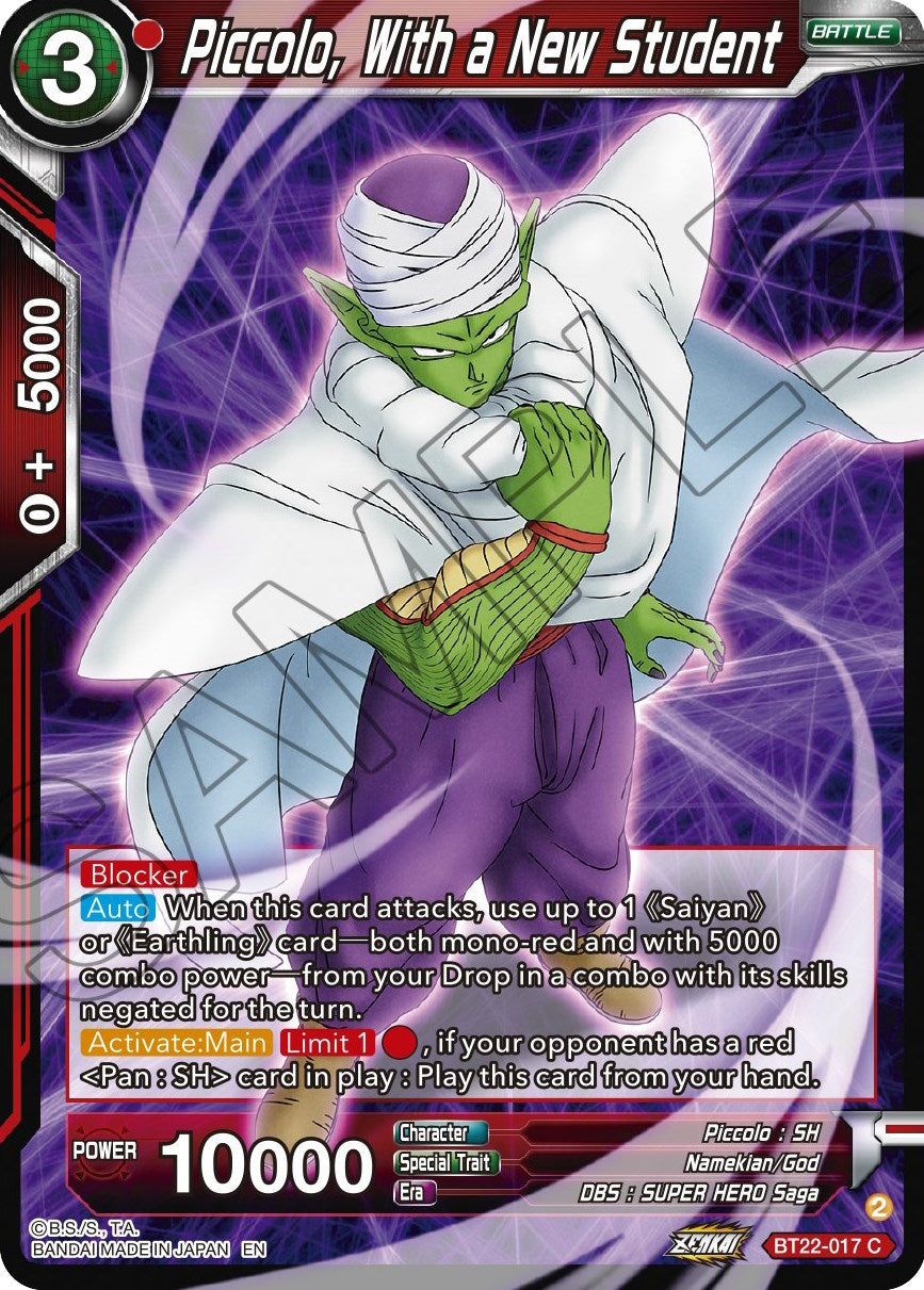 Piccolo, With a New Student (BT22-017) [Critical Blow] | Devastation Store