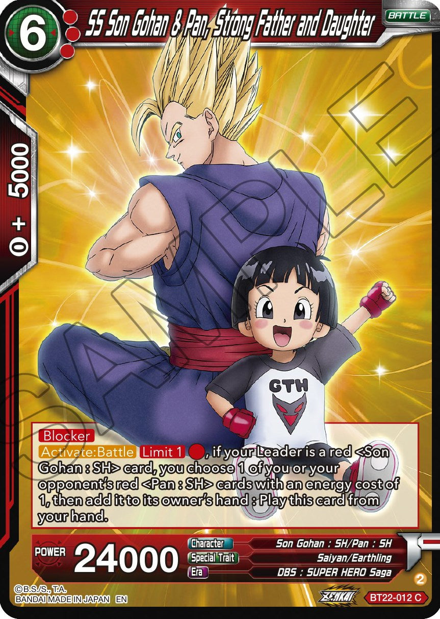 SS Son Gohan & Pan, Strong Father and Daughter (BT22-012) [Critical Blow] | Devastation Store