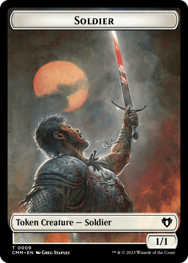 Soldier // Dragon (0020) Double-Sided Token [Commander Masters Tokens] | Devastation Store