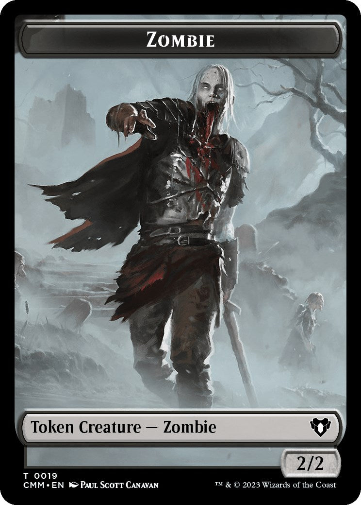 Zombie (0019) // Bird Illusion Double-Sided Token [Commander Masters Tokens] | Devastation Store