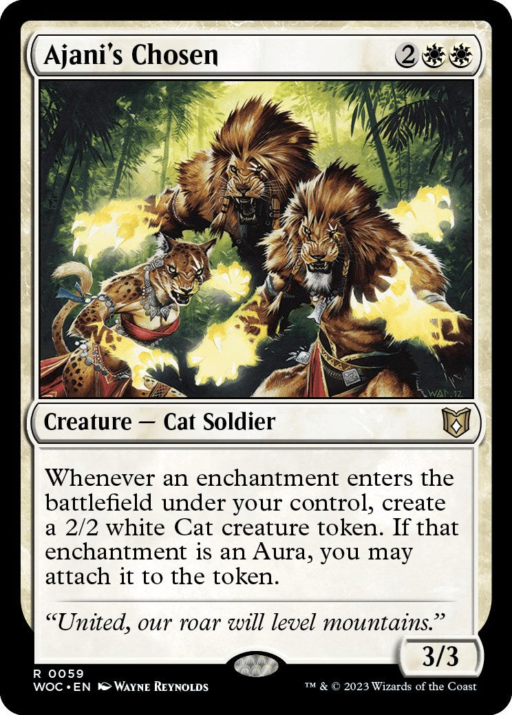 Ajani's Chosen [Wilds of Eldraine Commander] | Devastation Store