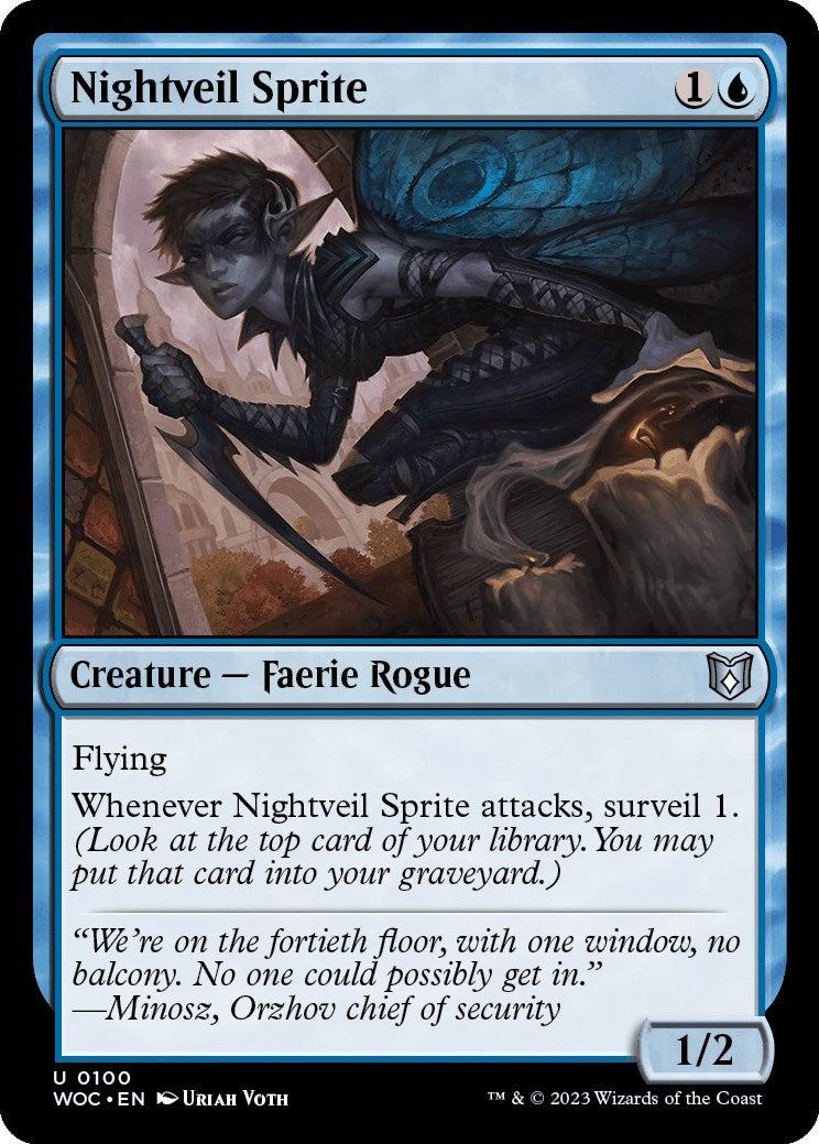 Nightveil Sprite [Wilds of Eldraine Commander] | Devastation Store