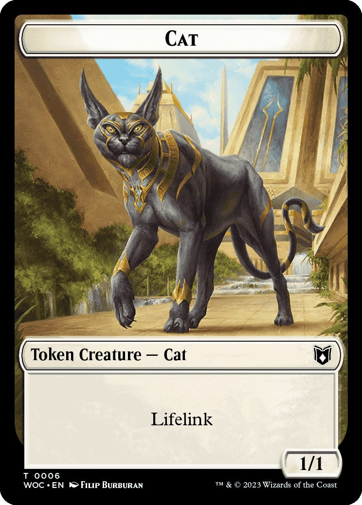 Cat (0006) // Pegasus Double-Sided Token [Wilds of Eldraine Commander Tokens] | Devastation Store