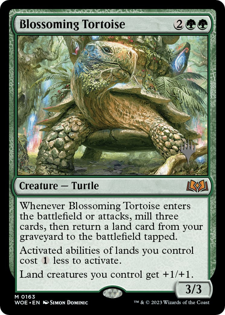 Blossoming Tortoise (Promo Pack) [Wilds of Eldraine Promos] | Devastation Store