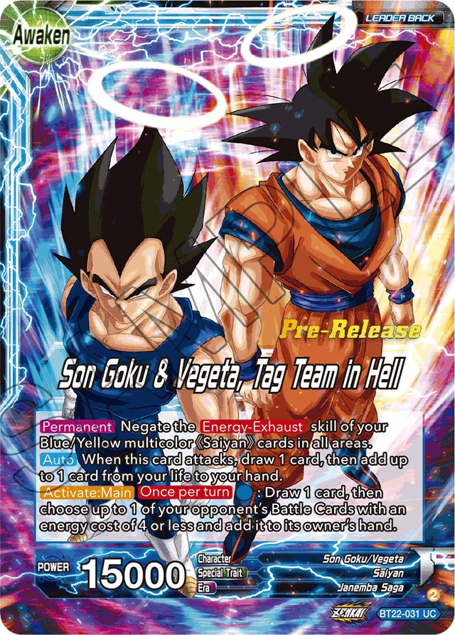 Son Goku // Son Goku & Vegeta, Tag Team in Hell (BT22-031) [Critical Blow Prerelease Promos] | Devastation Store