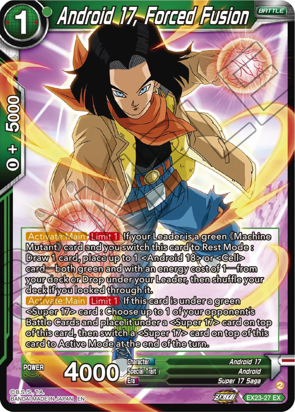 Android 17, Forced Fusion (EX23-27) [Ultimate Deck 2023] | Devastation Store
