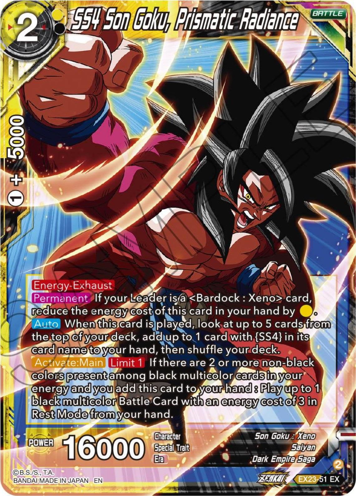 SS4 Son Goku, Prismatic Radiance (EX23-51) [Premium Anniversary Box 2023] | Devastation Store