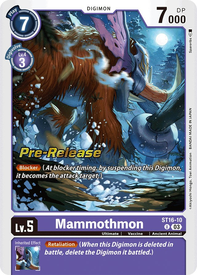 Mammothmon [ST16-10] [Starter Deck: Wolf of Friendship Pre-Release Cards] | Devastation Store