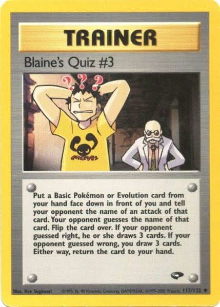 Blaine's Quiz #3 (112/132) [Gym Challenge Unlimited] | Devastation Store
