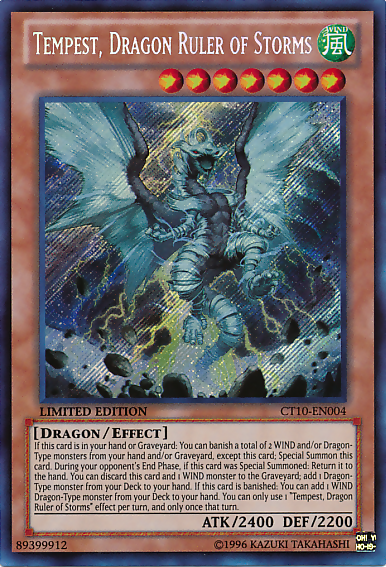 Tempest, Dragon Ruler of Storms [CT10-EN004] Secret Rare | Devastation Store