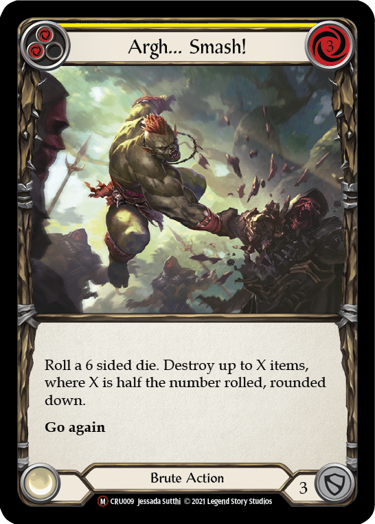 Argh... Smash! (Rainbow Foil) [CRU009-RF] Unlimited Rainbow Foil | Devastation Store