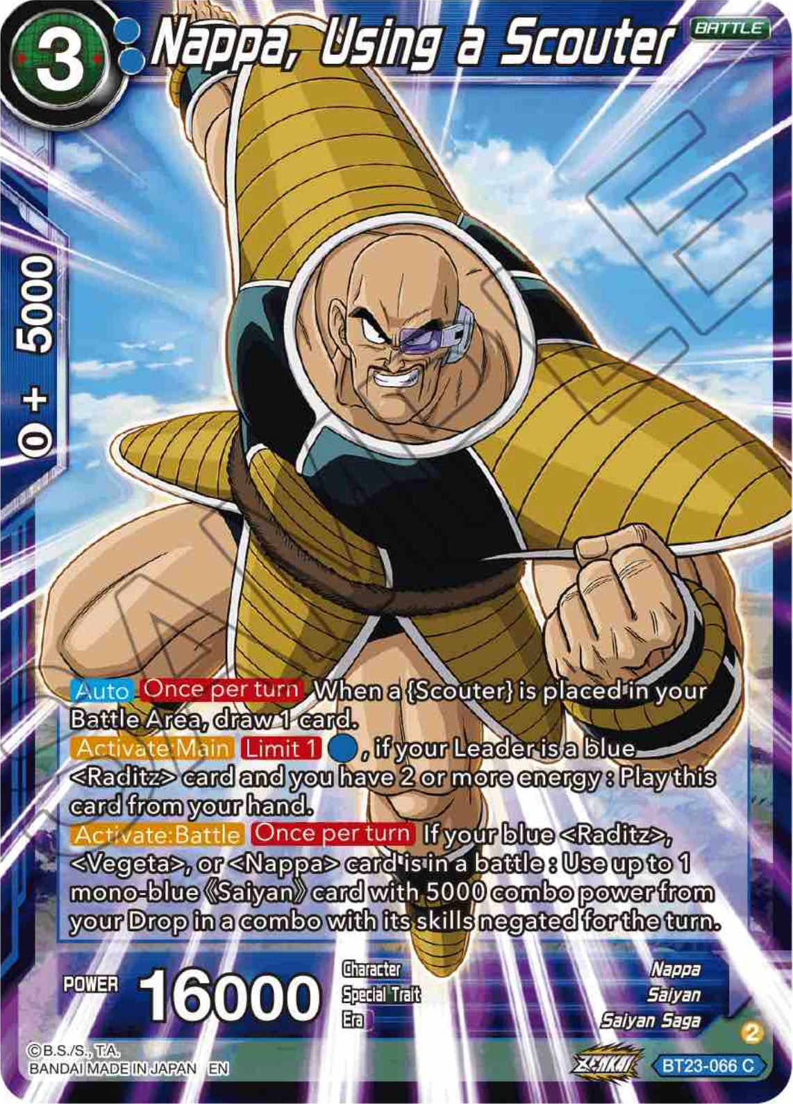 Nappa, Using a Scouter (BT23-066) [Perfect Combination] | Devastation Store