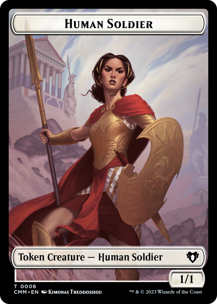 Human Soldier // Knight Double-Sided Token [Commander Masters Tokens] | Devastation Store