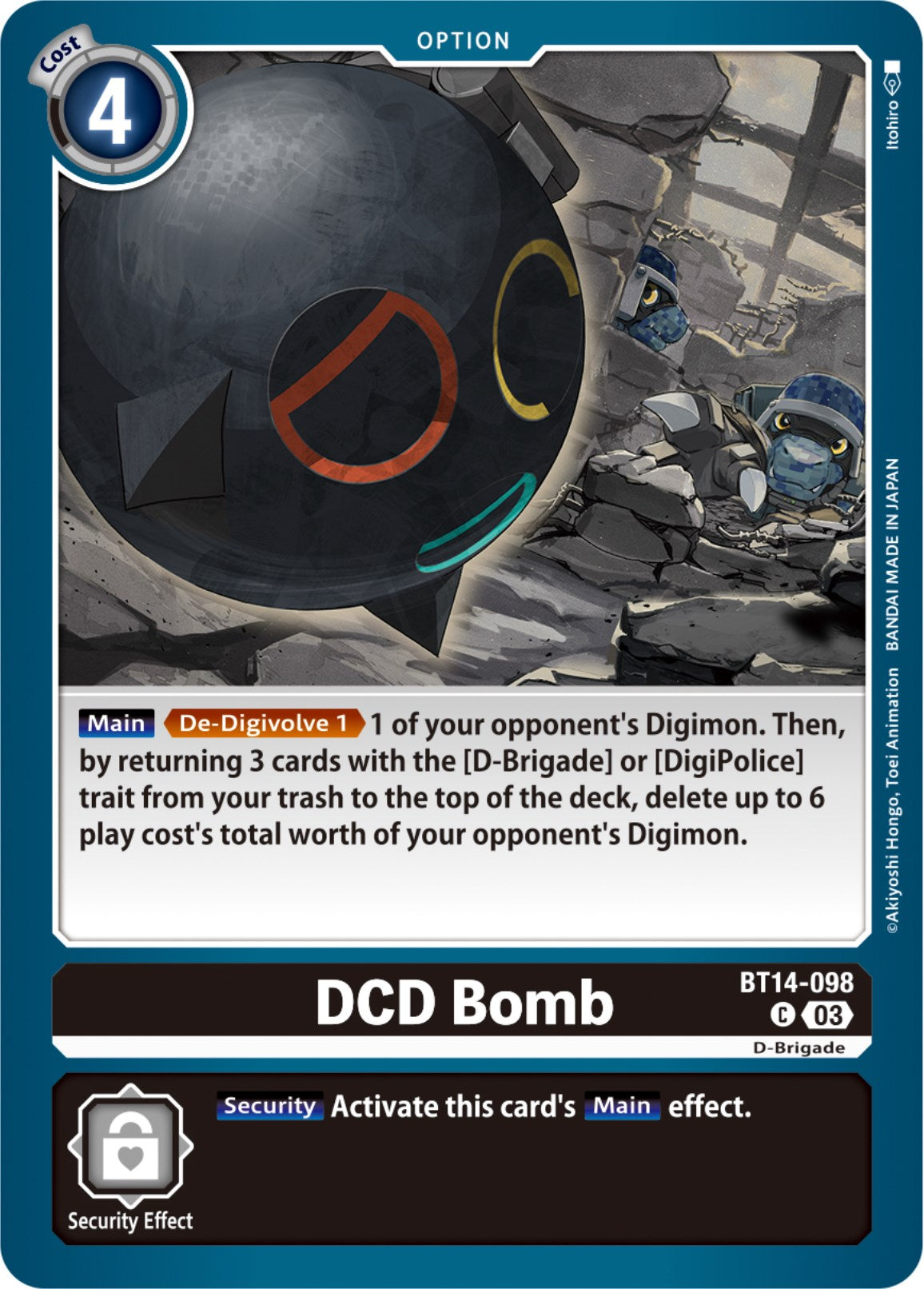 DCD Bomb [BT14-098] [Blast Ace] | Devastation Store