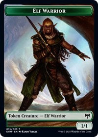 Elf Warrior // Emblem - Tibalt, Cosmic Impostor Double-sided Token [Kaldheim Tokens] | Devastation Store