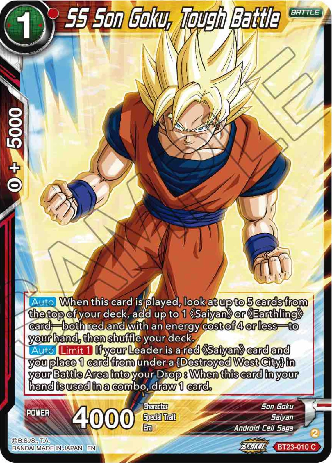 SS Son Goku, Tough Battle (BT23-010) [Perfect Combination] | Devastation Store