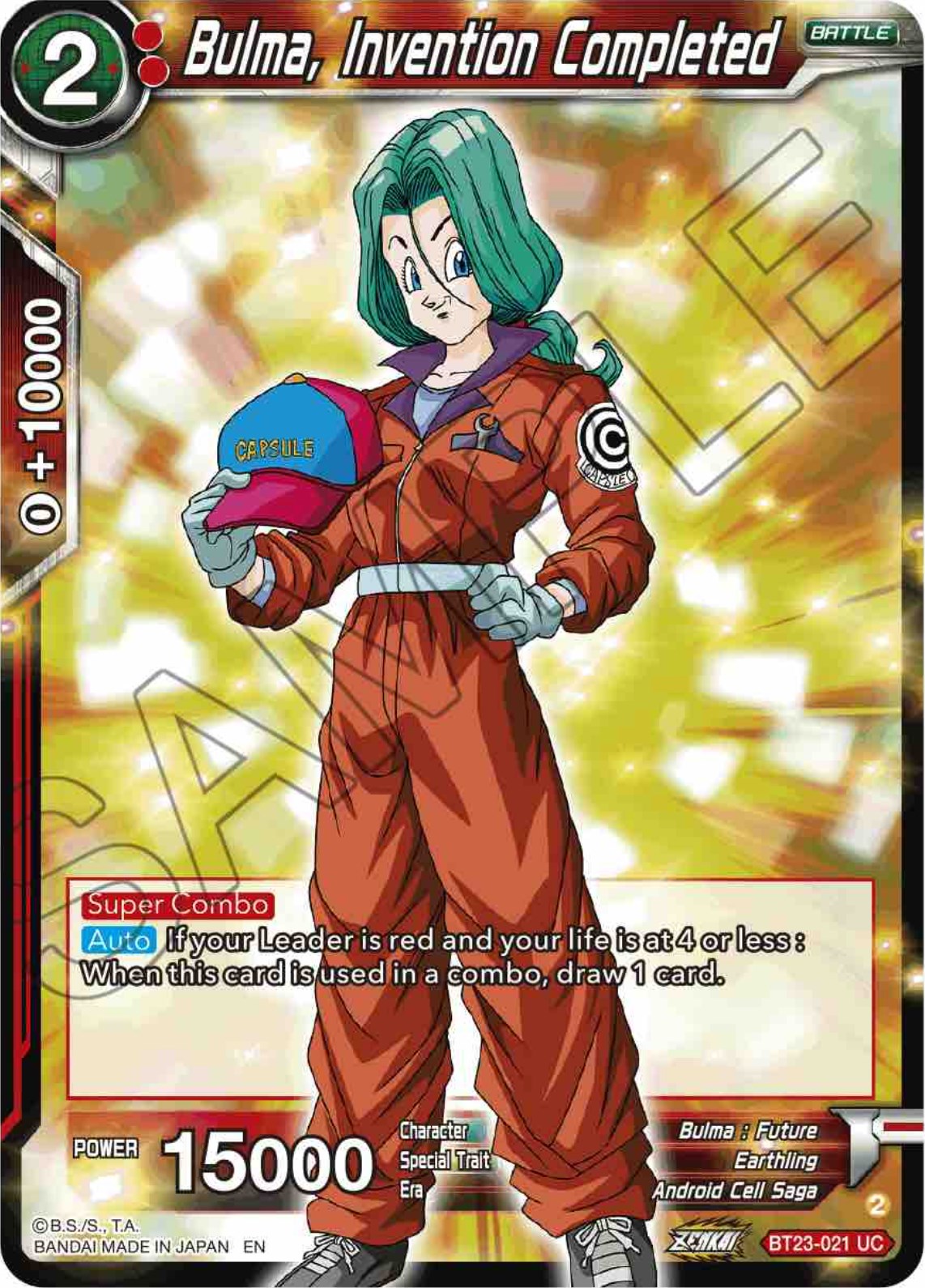 Bulma, Invention Completed (BT23-021) [Perfect Combination] | Devastation Store
