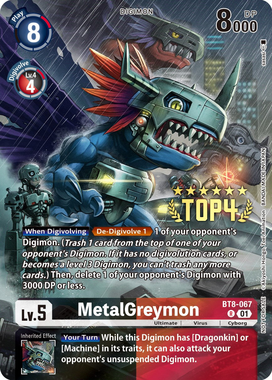 MetalGreymon [BT8-067] (Digimon 3-On-3 November 2023 Top 4) [New Awakening] | Devastation Store