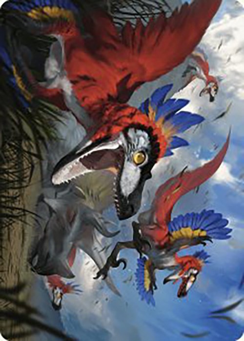 Wrathful Raptors Art Card [The Lost Caverns of Ixalan Art Series] | Devastation Store