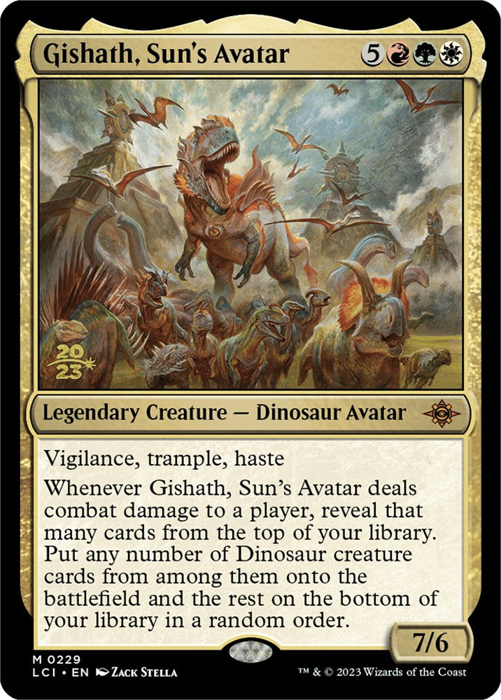 Gishath, Sun's Avatar (LCI) [The Lost Caverns of Ixalan Prerelease Cards] | Devastation Store