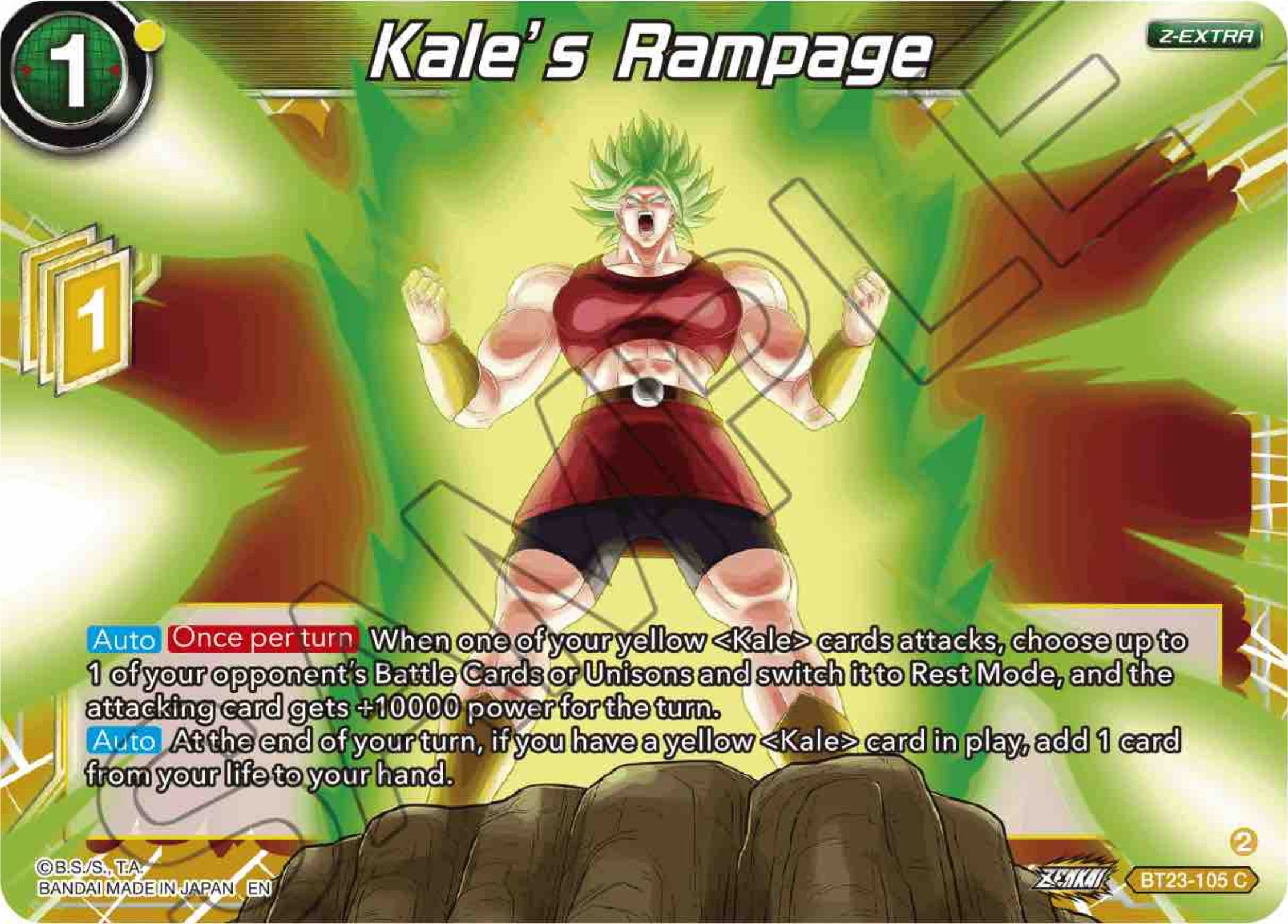 Kale's Rampage (BT23-105) [Perfect Combination] | Devastation Store