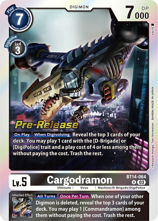 Cargodramon [BT14-064] [Blast Ace Pre-Release Cards] | Devastation Store