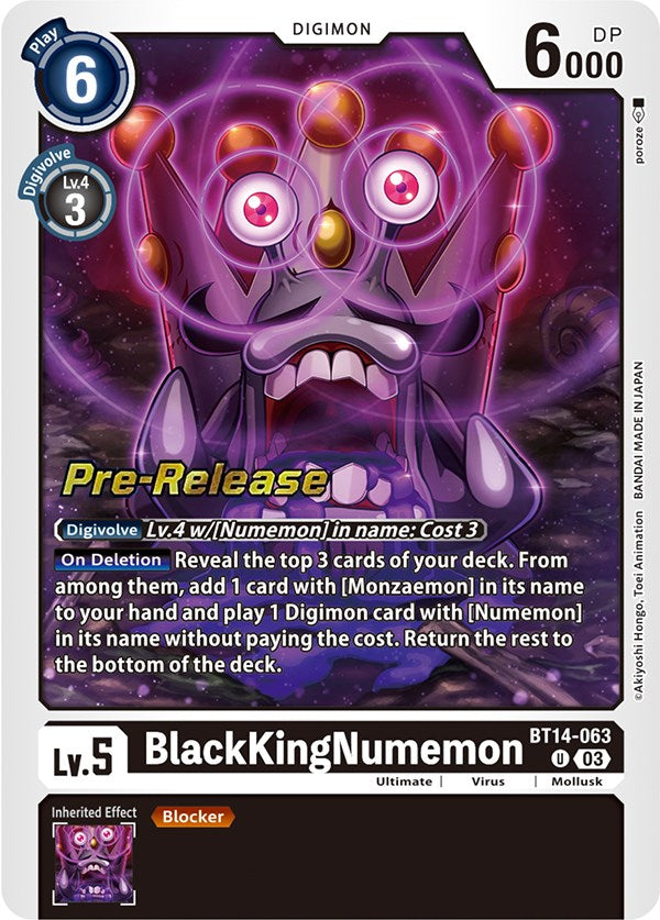 BlackKingNumemon [BT14-063] [Blast Ace Pre-Release Cards] | Devastation Store