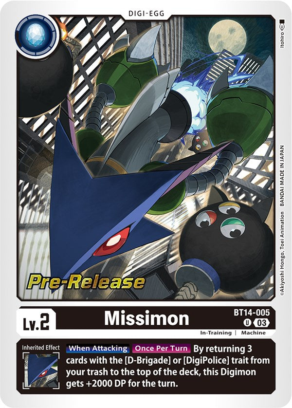 Missimon [BT14-005] [Blast Ace Pre-Release Cards] | Devastation Store