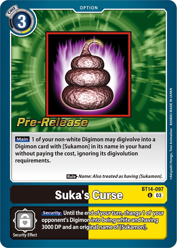 Suka's Curse [BT14-097] [Blast Ace Pre-Release Cards] | Devastation Store