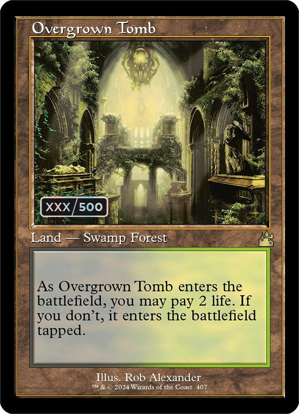 Overgrown Tomb (Retro) (Serialized) [Ravnica Remastered] | Devastation Store