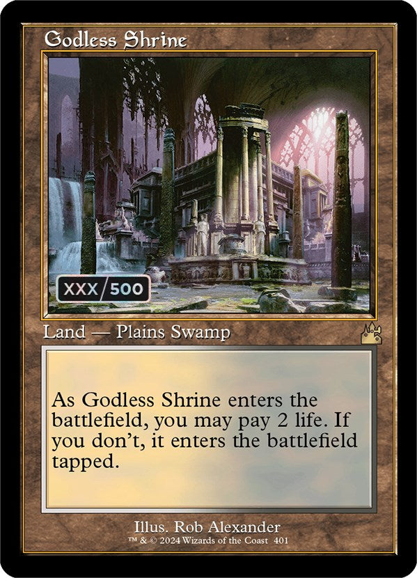 Godless Shrine (Retro) (Serialized) [Ravnica Remastered] | Devastation Store