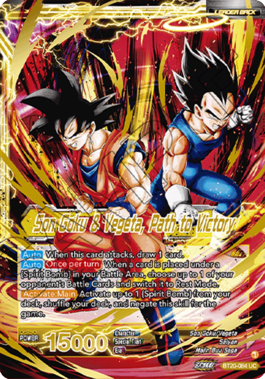 SS Vegito // Son Goku & Vegeta, Path to Victory (Giant Card) (BT20-084) [Oversized Cards] | Devastation Store